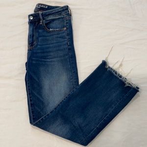 American Eagle Hi-Rise cropped flare